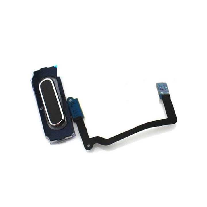 TASTO HOME + IMPRONTE FLEX COMPLETO PER SAMSUNG GALAXY S5 G900F NERO