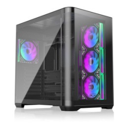 RAIJINTEK CASE M.TOWER ATREUS BT4 BLACK TG CURVED 4xEMF PWN 120 mmARGB