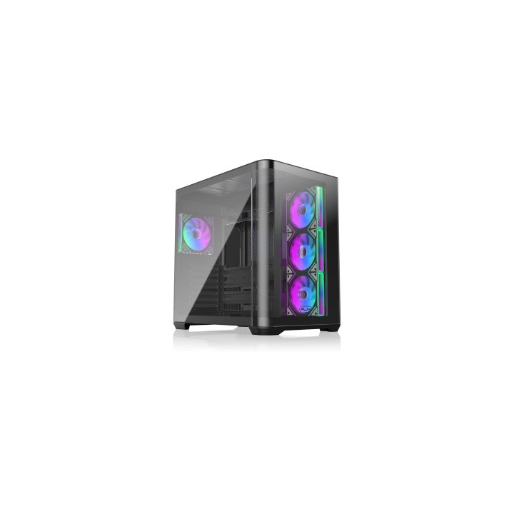 RAIJINTEK CASE M.TOWER ATREUS BT4 BLACK TG CURVED 4xEMF PWN 120 mmARGB