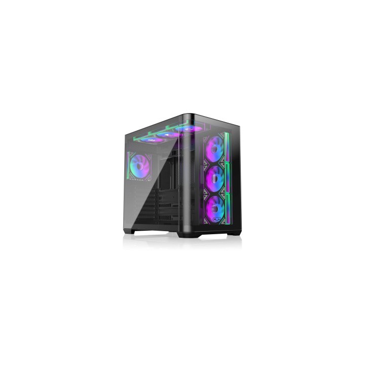 RAIJINTEK CASE M.TOWER ATREUS BT7 BLACK TG CURVED 7xEMF PWN 120 mmARGB