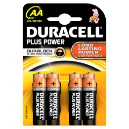 DURACELL PILE ALCALINE AA 1,5V NON RICARICABILI PLUS POWER CONFEZIONE.