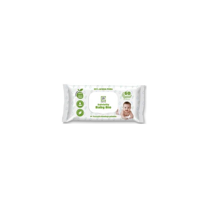 RMove Salviette Baby Bio Umidificate Acqua 1Cnf/60pz