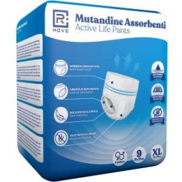 RMove 1 Conf. da 9pz Tg. XL Mutandine Assorbenti ActiveLife Adulto RM.