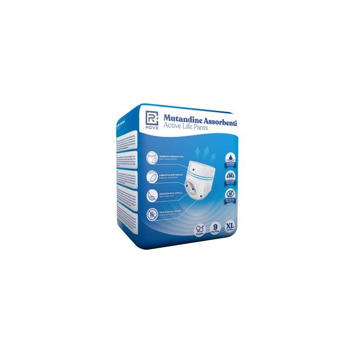 RMove 1 Conf. da 9pz Tg. XL Mutandine Assorbenti ActiveLife Adulto RM.
