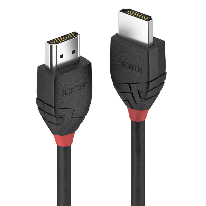 LINDY CAVO HDMI 2.0 HIGH SPEED BLACK LINE 0,5MT HDMI M/M