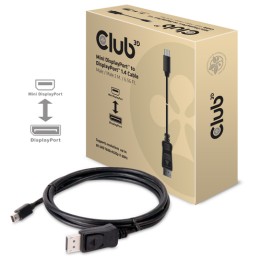 CLUB3D MINI DISPLAYPORT TO DISPLAYPORT 1.4 HBR3 CABLE MALE/MALE 2 M/6.