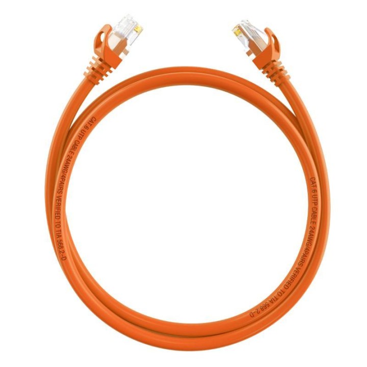 HIKVISION CAVO CAT6, U/UTP, 24AWG, CU, ARANCIONE, 3M
