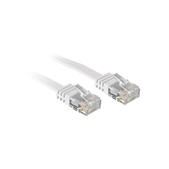 LINDY CAVO DI RETE CAT.6 U/UTP FLAT BIANCO, 1M