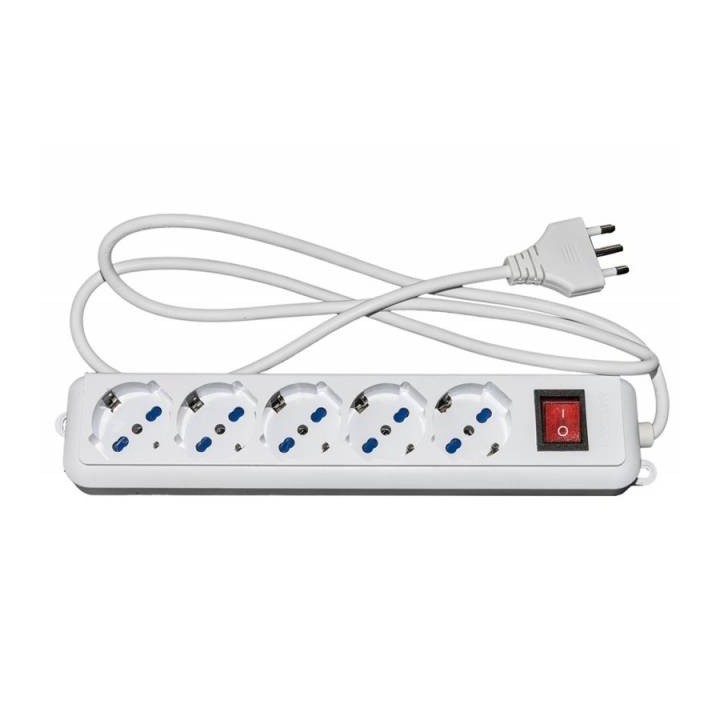 LINK MULTIPRESA 5 PRESE UNIVERSALI ITA/SCHUKO 10/16 A - SPINA 16 A CO.