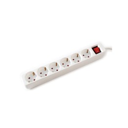 VALUE POWER STRIP, 6X, CON INTERRUTTORI, BIANCO, 1.5M, SHUKO