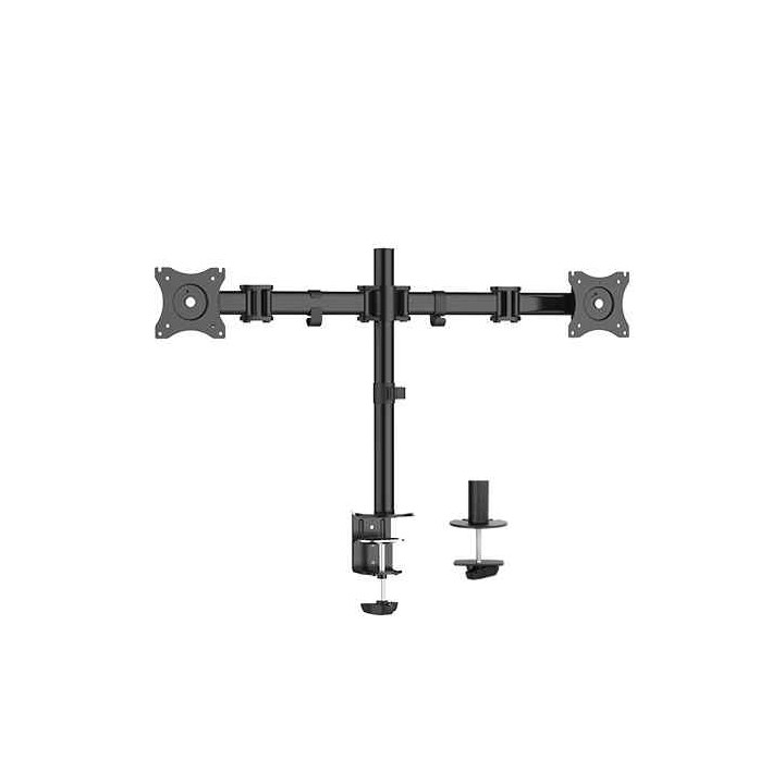 LINK BRACCIO SUPPORTO DA TAVOLO CON MORSA PER 2 MONITOR 13-27" FINO A.