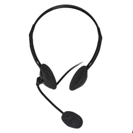 LINK CUFFIA CON MICROFONO ORIENTABILE, CONNETTORE 1 X 3,5 MM E CONTRO.