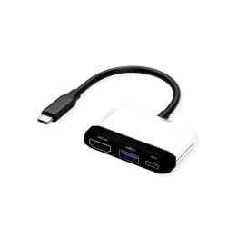 VALUE USB DOCKING STATION TYPE C, HDMI, 4K30, 1X USB A + 1X C (PD)