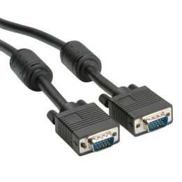 ROLINE CAVO DI RETE HQ VGA CABLE+ FERRITE, DDC, HD15, M/M, 6 M NERO