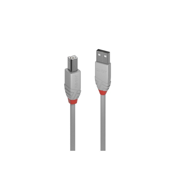 LINDY CAVO USB 2.0 A/B ANTHRA LINE 2M