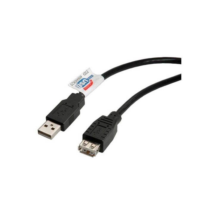 ROLINE USB2.0 CAVO A - A, M/F, 0.8m