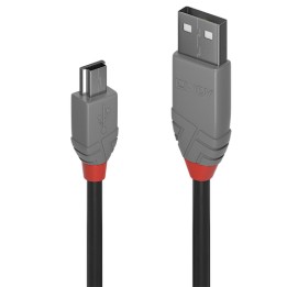 LINDY CAVO USB 2.0 ANTHRA LINE TIPO A MASCHIO A MINI B MASCHIO 2 MT D.