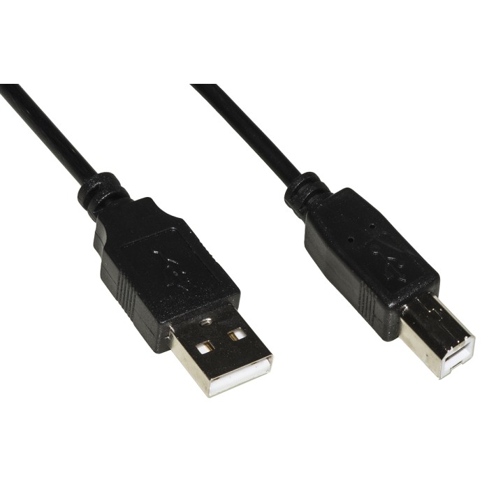 LINK CAVO USB 2.0 CONNETTORI A-B IN RAME MT 3 NERO