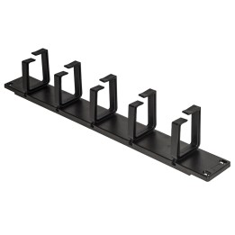LINK LISTELLO GUIDACAVI PER ARMADI 19" (1 UNITA) NERO CON 5 ANELLI RE.