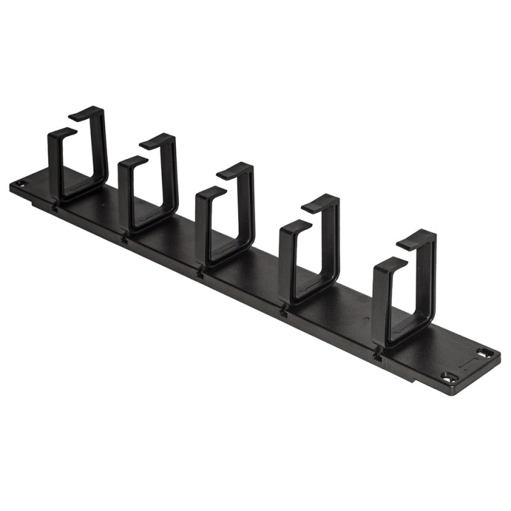 LINK LISTELLO GUIDACAVI PER ARMADI 19" (1 UNITA) NERO CON 5 ANELLI RE.