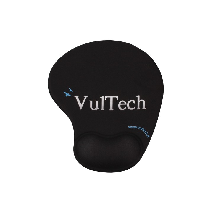VULTECH MOUSEPAD TAPPETINO PER MOUSE ERGONOMICO MP-02N NERO CON GEL