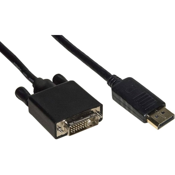 LINK CAVO DISPLAYPORT MASCHIO - DVI MASCHIO CONTATTI DORATI MT. 3