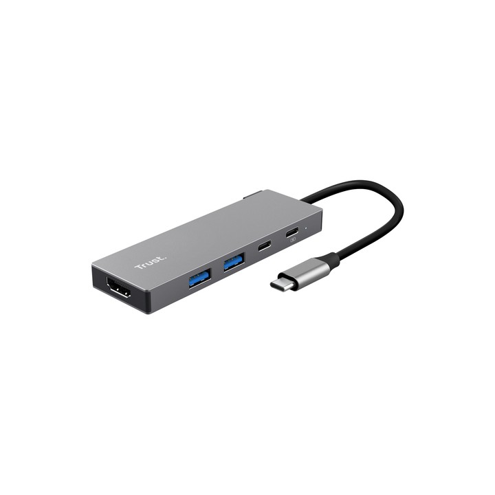 TRUST ADATTATORE DOCKING STATION MULTIPORT 5 IN 1, 1 HDMI 4K(60HZ), 1.