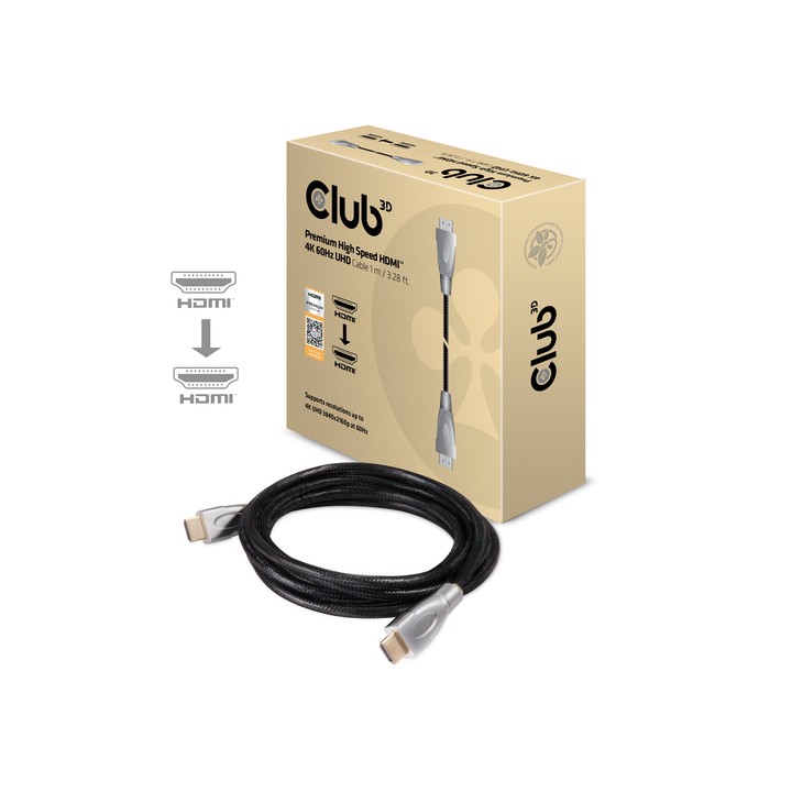 CLUB3D CAVO HDMI 2.0 MASCHIO TO HDMI 2.0 MASCHIO HIGH SPEED 4K UHD 1M