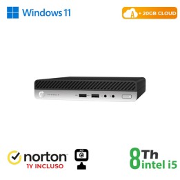 RINOVO ULTRA MINI PC DM HP REFURBISHED 400 G4 i5-8X00T SODDR4 8GB SSD.