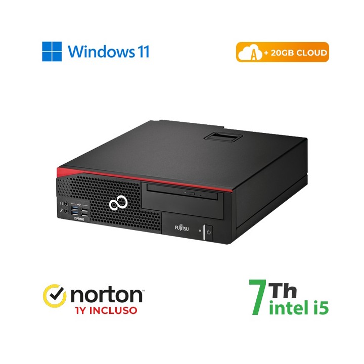 RINOVO PC FUJITSU REFURBISHED Esprimo D757-957 SFF i7-7X00 DDR4 8GB S.
