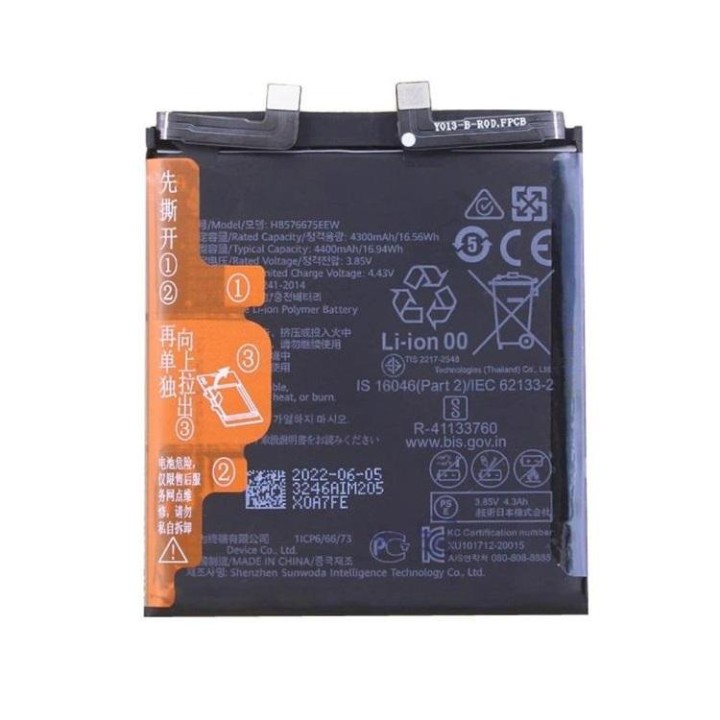 BATTERIA HB576675EFW PER HUAWEI MATE 40 PRO (NOH-NX9 NOH-AN00 NOH-AN0.