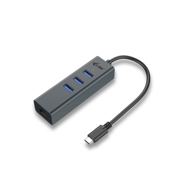 I-TEC CAVO USB-C METAL HUB 3 PORT+GIGABIT ETHERNET ADAPTER