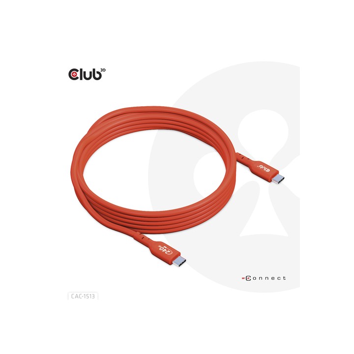CLUB3D USB2 TYPE-C Bi-DIRECTIONAL USB-IF CERTIFIED CABLE DATA 480Mb,..