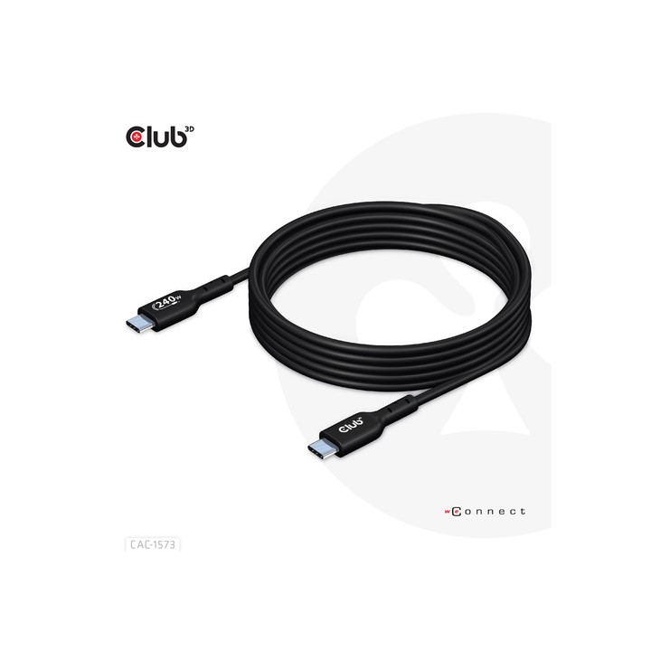 CLUB3D USB2 TYPE-C BI-DIRECTIONAL CABLE, DATA 480MB, PD 240W(48V/5A)..