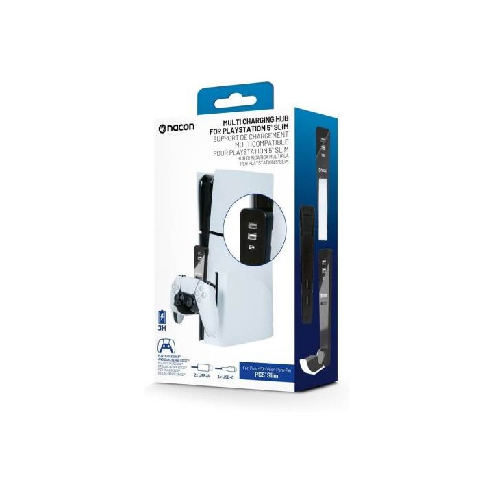 Nacon PS5 Nacon Base di Ricarica Dual Sense/Edge + Hub USB