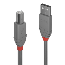 LINDY CAVO USB ANTHRA LINE 2.0 TIPO A MASCHIO A B MASCHIO 3MT DOPPIA..