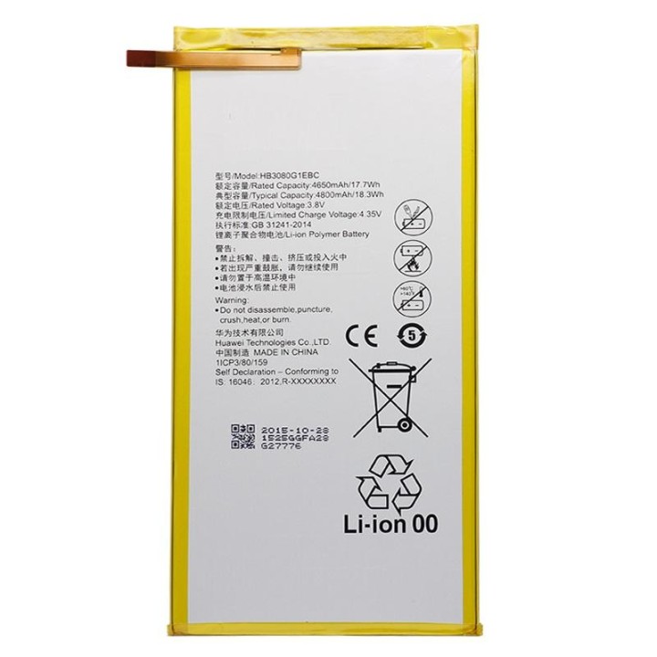 BATTERIA ORIGINALE HB3080G1EBC PER HUAWEI MEDIAPAD T1 10 / T1 8.0 / T.