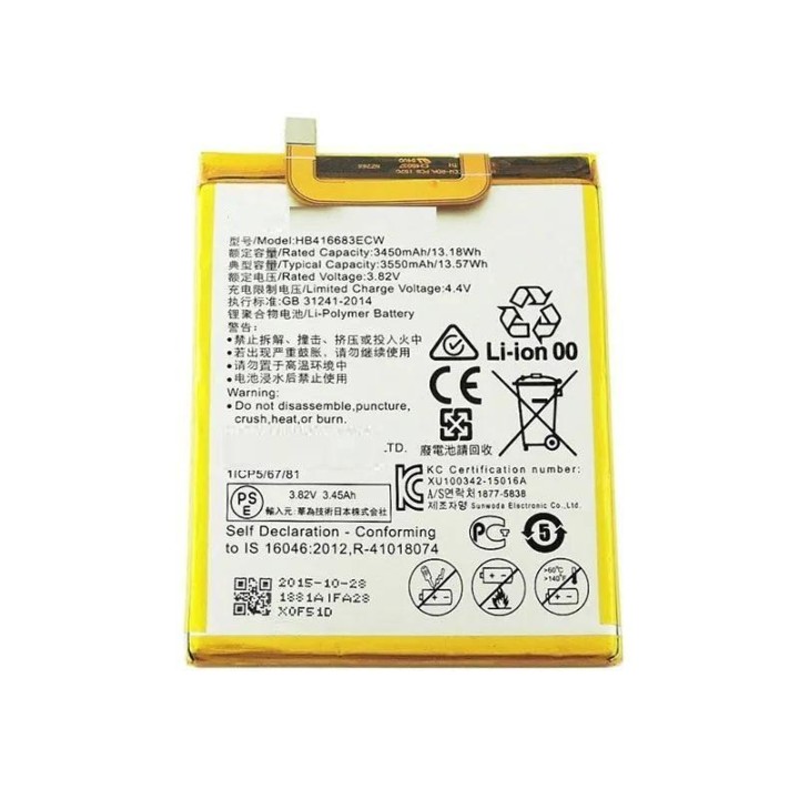 BATTERIA ORIGINALE HB416683ECW PER HUAWEI NEXUS 6P (NIN-A2 NIN-A22)