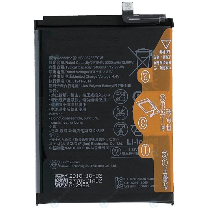 BATTERIA ORIGINALE HB396286ECW PER HUAWEI P SMART 2019 / HONOR 10 LIT.
