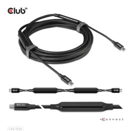 CLUB3D CAVO USB TYPE C 3.2 GEN 2 M-M 5M/15FT SUPPORTS UP TO 10Gbps/8K.