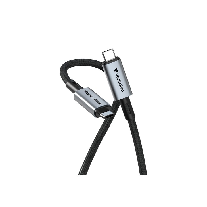 VERBATIM CAVO SYNC CHARGE CABLE USB-C TO USB-C 240W 40 GBPS 120 CM