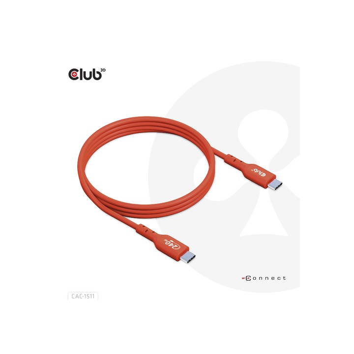 CLUB3D CAVO USB2 TYPE-C BI-DIRECTIONAL USB-IF CERTIFIED CABLE DATA 48.