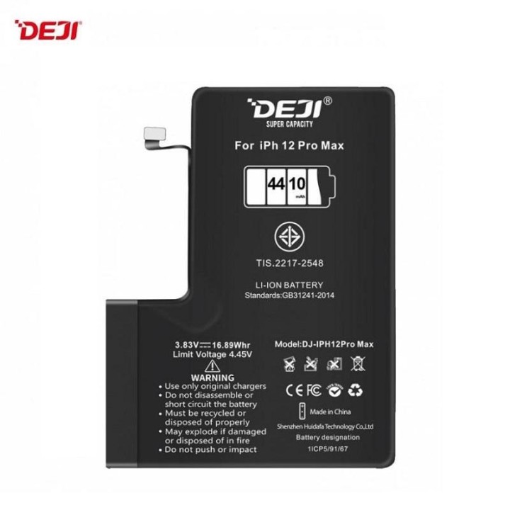 DEJI BATTERIA DE GRANDE CAPACITA (4410 mAh) PER APPLE IPHONE 12 PRO M.