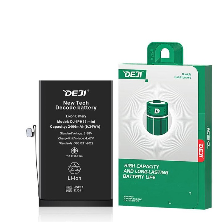 DEJI BATTERIA DE GRANDE CAPACITA (2550 MAH) PER APPLE IPHONE 13 MINI..