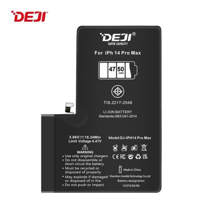 DEJI BATTERIA DE GRANDE CAPACITA (4750 mAh) PER APPLE IPHONE 14 PRO M.
