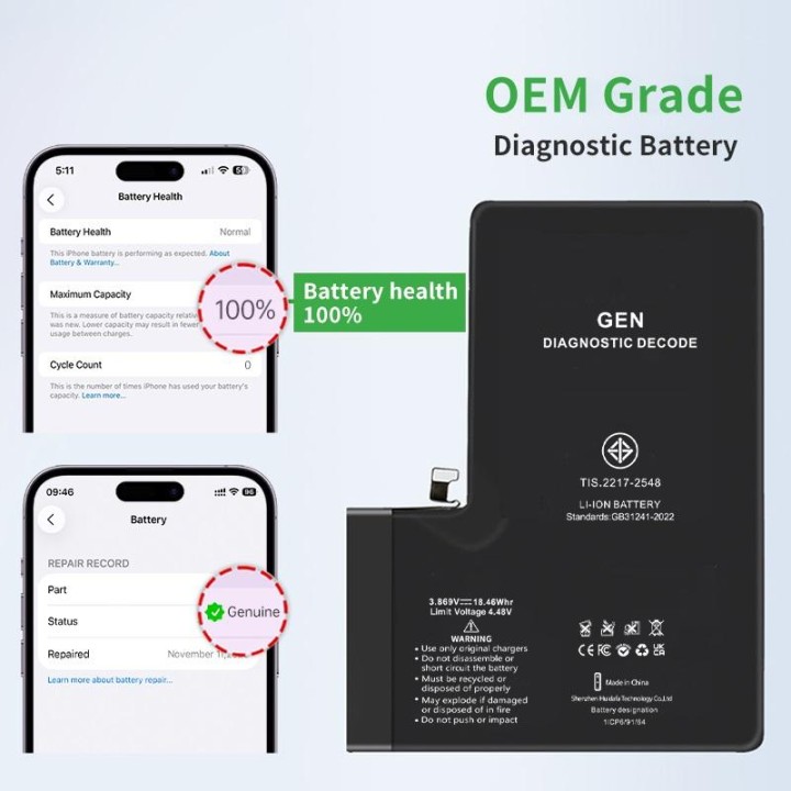 BATTERIA DE GRANDE CAPACITA (4820 mAh) PER APPLE IPHONE 13 PRO MAX 6..
