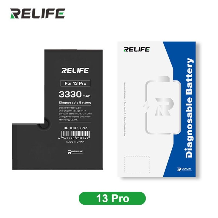 RELIFE BATTERIA DE GRANDE CAPACITA (3330 mAh) PER APPLE IPHONE 13 PRO.