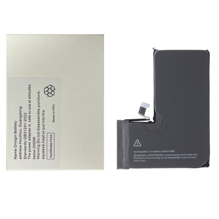 BATTERIA DE GRANDE CAPACITA (3420 mAh) PER APPLE IPHONE 14 PRO 6.1 (D.