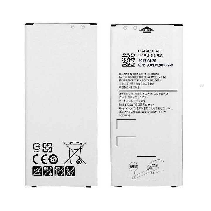 BATTERIA EB-BA310ABE ORIGINALE PER SAMSUNG GALAXY A3(2016) A310F