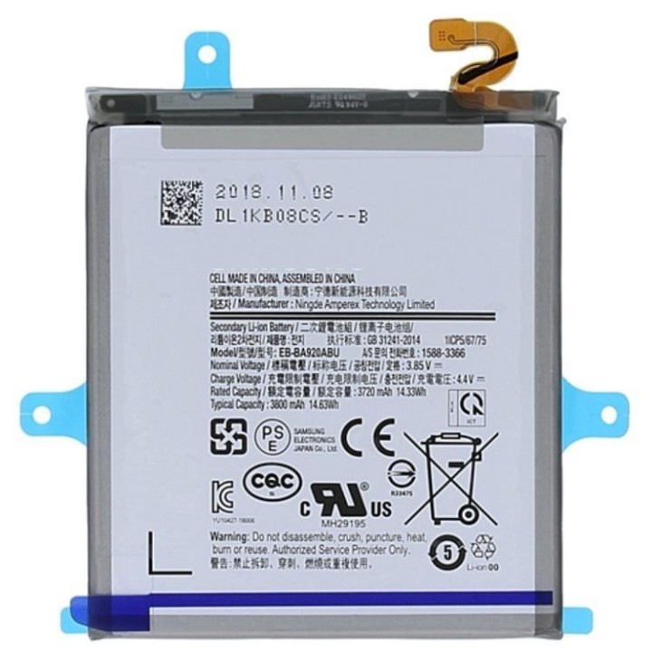 BATTERIA ORIGINALE EB-BA920ABU PER SAMSUNG GALAXY A9 (2018) A920F A9S.